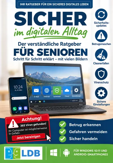 Sicher im digitalen Alltag – verständlicher Sicherheitsratgeber für Senioren zu Betrug, Virenschutz und sicheren Einstellungen
