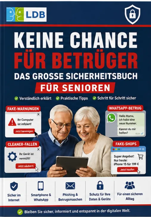 Sicherheitsbuch für Senioren gegen Betrug und Online-Gefahren