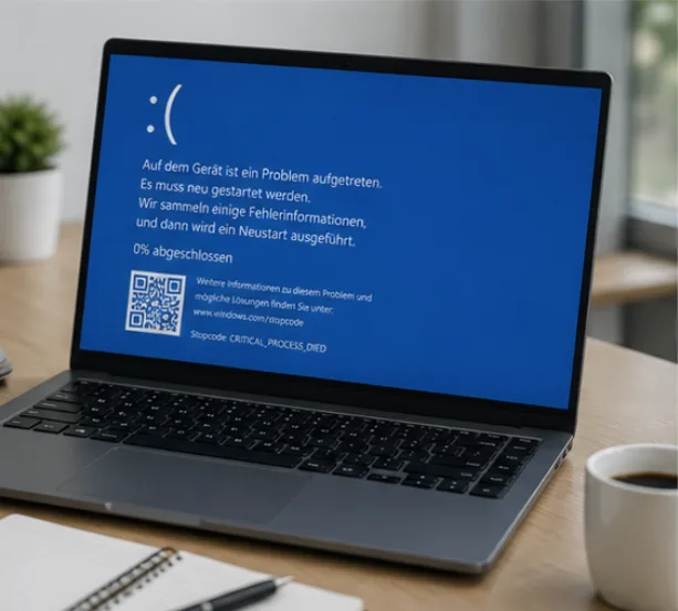 Hilfe bei Computerproblemen Windows-Fehler auf einem Laptop – Hilfe bei Computerproblemen