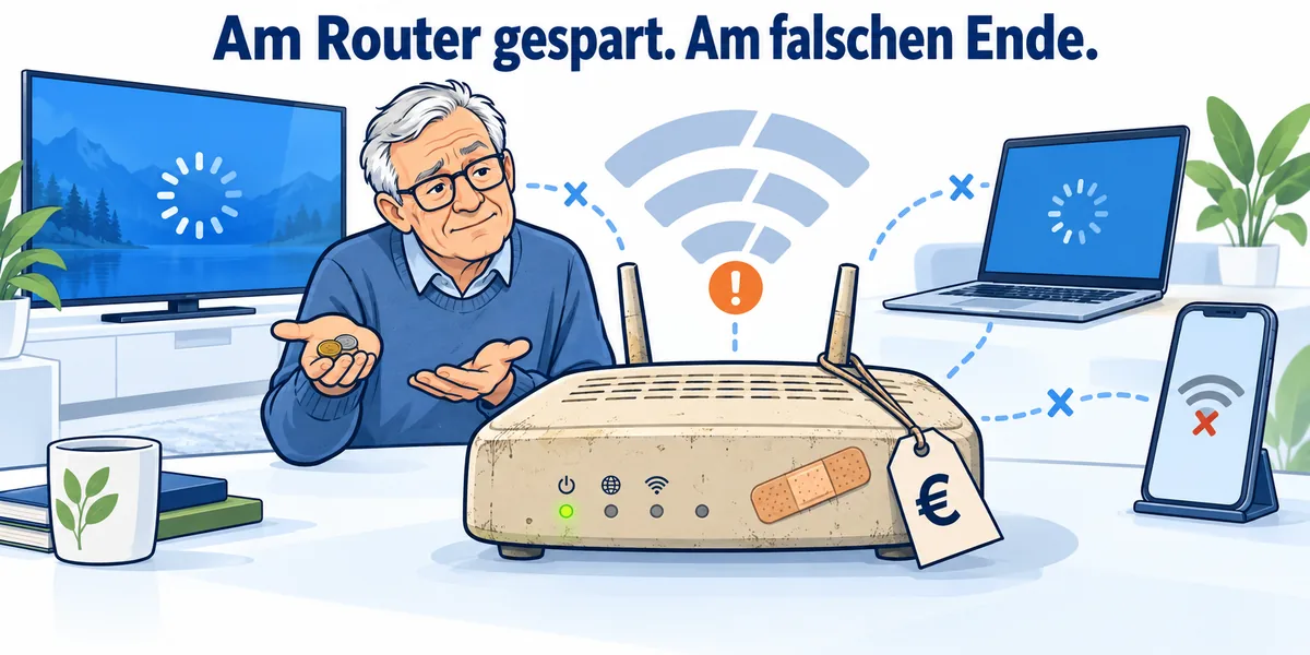 Router-Qualität – Beratung und Einrichtung in Chemnitz Ein veralteter Router bremst die WLAN-Verbindung von Fernseher, Laptop und Smartphone.