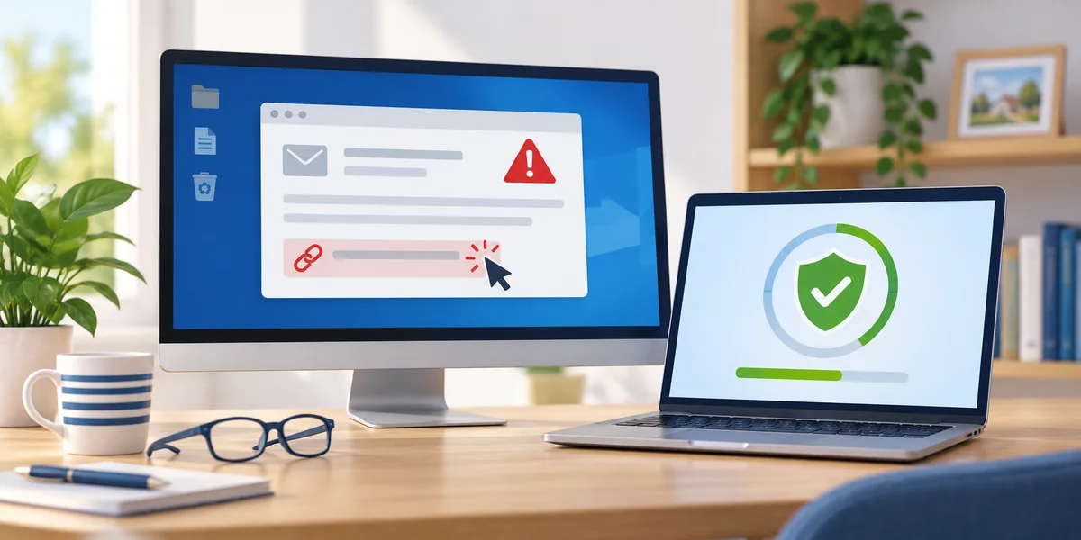 Sicherheitscheck für Computer und Laptop Sicherheitscheck für Computer und Laptop zum Schutz vor Betrug, Schadsoftware und unsicheren Einstellungen