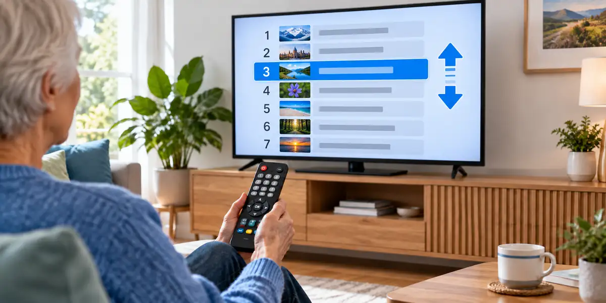 TV-Sender übersichtlich sortieren Sendersortierung am Fernseher mit übersichtlicher Reihenfolge der wichtigsten TV-Sender für eine einfache Bedienung